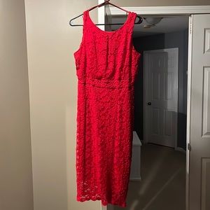 Red lace dress size large